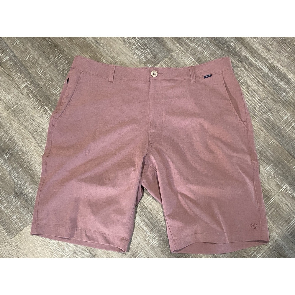 7 Diamonds Men's Flat Front Shorts - Mauve